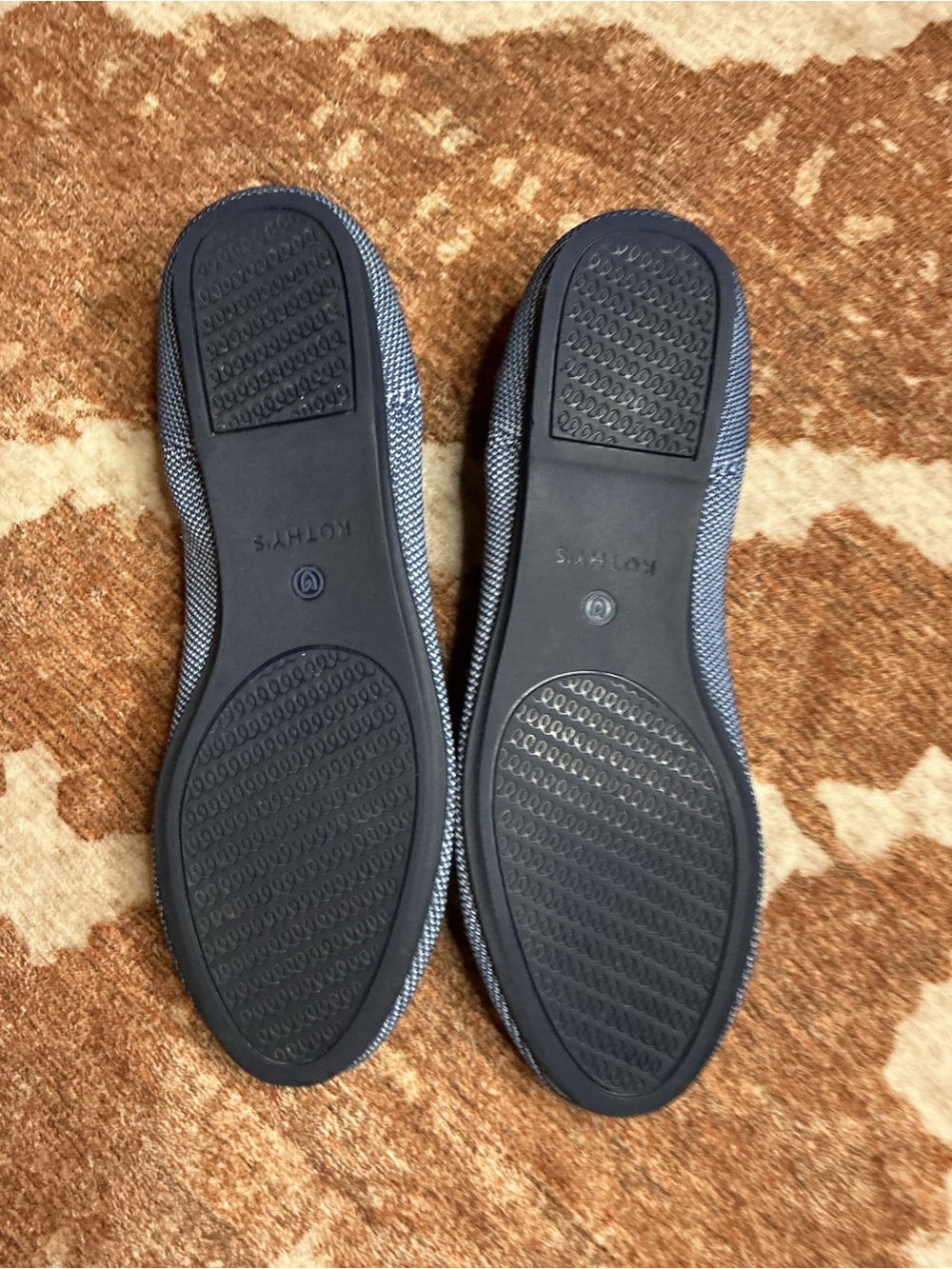 RETIRED Rothy's The Flat Cloud Grey Birdseye Round colorway Ballet Flats Size7.5 - Picture 6 of 7